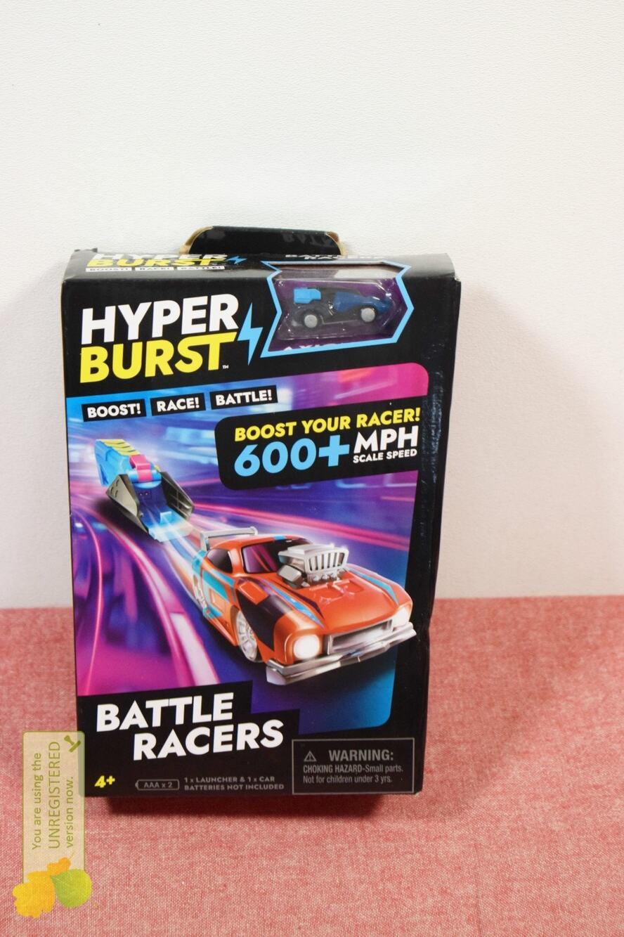 Hyper Burst Battle Racers Blue Axion Car and Launcher